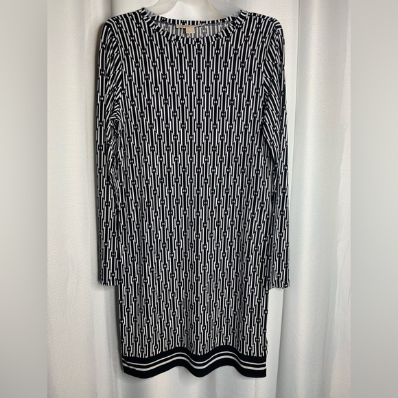MICHAEL Kors Geometric Long Sleeve Dress - Picture 1 of 3